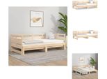 Vidaxl Letto Da Giorno Allungabile In Pino Massiccio 2X(90X190) Cm - Letti E Strutture Letto