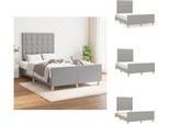 Vidaxl Struttura Letto Con Testiera In Tessuto Grigio Chiaro 120X200 Cm - Letti E Strutture Letto