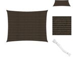 Vidaxl Tenda Da Sole 160 G/M² Marrone 2,5X3,5 M Hdpe - Ombrelloni E Tende Da Sole