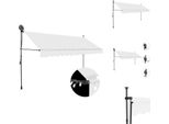 Vidaxl Tenda Da Sole Retrattile A Comando Manuale Con Led 400 Cm Crema - Tende Da Sole