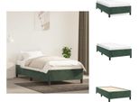 Vidaxl Struttura Letto Verde Scuro 80X200 Cm In Velluto - Letti E Strutture Letto