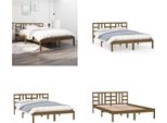 Vidaxl Letto In Legno Massiccio Marrone Miele 200X200 Cm - Struttura Letto - Letto - Letto Per Camera Da Letto