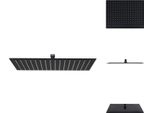 Vidaxl Soffione Doccia A Pioggia In Acciaio Inox 40X30 Cm Rettangolare Nero - Soffioni Doccia