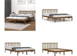 Vidaxl Letto In Legno Massiccio Pino Marrone 200X200 Cm - Struttura Letto - Letto - Letto In Legno