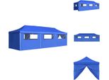 Vidaxl Tenda Pieghevole Per Feste Pop-Up Con 8 Pareti Laterali 3 X 9 M Blu - Padiglioni E Tende Per Feste