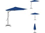Vidaxl Ombrellone Con Palo In Acciaio Blu 300X230 Cm - Ombrelloni E Tende Da Sole