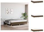 Vidaxl Struttura Letto In Tessuto Marrone Scuro 200X200 Cm - Letti E Strutture Letto