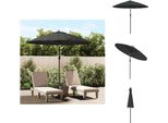 Vidaxl Ombrellone Con Asta In Alluminio 270 Cm Antracite - Ombrelloni E Tende Da Sole