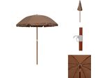 Vidaxl Ombrellone Con Palo In Acciaio 180 Cm Taupe - Ombrelloni E Tende Da Sole