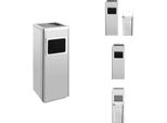 Vidaxl Cestino Per Rifiuti Con Posacenere Hotel 36 L In Acciaio Inox - Cestini E Cestini Per Rifiuti
