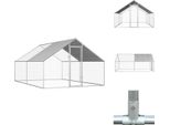 Vidaxl Gabbia Per Polli Da Esterno 2,75X4X1,92 M Acciaio Zincato - Habitat E Recinti Per Piccoli Animali