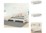 Vidaxl Letto Da Giorno Allungabile In Pino Massiccio Bianco 2X(80X200) Cm - Letti E Strutture Letto