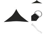 Vidaxl Tenda Da Sole 160 G/M² Nero 3,5X3,5X4,9 M Hdpe - Ombrelloni E Tende Da Sole