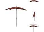 Vidaxl Ombrellone Con Asta 200X130 Cm Rosso Terracotta - Ombrelloni E Tende Da Sole