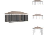 Vidaxl Padiglione Con Zanzariera 6X3X2,73 M Taupe 180 G/M² - Padiglioni E Tende Per Feste