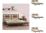 Vidaxl Letto In Legno Massiccio Marrone Miele 200X200 Cm - Letti E Strutture Letto