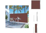 Vidaxl Tenda Laterale Estensibile 140X300 Cm Marrone - Ombrelloni E Tende Da Sole