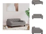 Vidaxl Letto Per Cani Grigio 70X45X30 Cm In Pelle Finta - Letti Per Cani