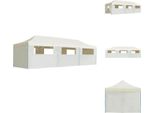 Vidaxl Tenda Pieghevole Per Feste Pop-Up Con 8 Pareti Laterali 3 X 9 M Crema - Padiglioni E Tende Per Feste