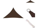 Vidaxl Tenda Da Sole In Tessuto Oxford Triangolare 3,5X3,5X4,9 M Marrone - Ombrelloni E Tende Da Sole
