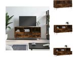 Mobile Tv Vidaxl Rovere Fumé 102X36X50 Cm Materiale A Base Di Legno - Mobili Tv