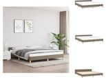 Vidaxl Struttura Letto Con Testiera In Tessuto Taupe 180X200 Cm - Letti E Strutture Letto