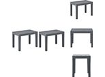 Vidaxl Panche Da Giardino 2 Pz. Plastica Antracite - Panchine Da Giardino