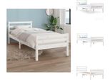 Vidaxl Letto In Legno Massiccio Bianco 100X200 Cm - Letti & Reti