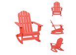 Vidaxl Sedia A Dondolo Adirondack In Legno Massiccio Di Abete Rosso - Sedie Da Giardino