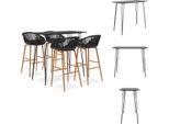 Vidaxl Set Da Bar 5 Pezzi Nero - Gruppi Da Pranzo