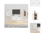 Vidaxl Mobili Tv A Parete 2 Pz. Bianco 40X34,5X60 Cm - Mobili Tv