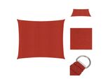 Vidaxl Tenda Da Sole 160 G/M² Rosso 7X7 M Hdpe - Ombrelloni E Tende Da Sole