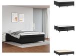 Vidaxl Letto A Molle Insacchettate Nero 180X200 Cm In Pelle Finta - Letti E Strutture Letto