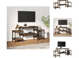 Mobile Tv Vidaxl Look Rovere Marrone 117X35X52 Cm Materiale A Base Di Legno - Mobili Tv
