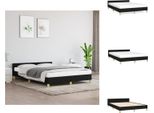 Vidaxl Struttura Letto Con Testiera In Tessuto Nero 140X190 Cm - Letti E Strutture Letto