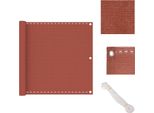 Vidaxl Schermo Privacy Per Balcone Rosso Terracotta 90X400 Cm Hdpe - Ombrelloni E Tende Da Sole