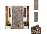 Vidaxl Tenda Zanzariera Marrone E Bianca 90X220 Cm In Ciniglia - Zanzariera