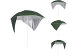 Vidaxl Ombrellone Con Pareti Laterali Verde 215 Cm - Ombrelloni E Tende Da Sole