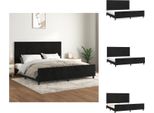 Vidaxl Struttura Letto Con Testiera Nera 200X200 Cm In Velluto - Letti E Strutture Letto
