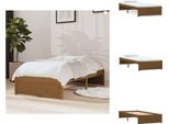 Vidaxl Letto In Legno Massiccio Marrone Miele 75X190 Cm - Letti E Strutture Letto