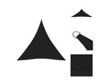 Vidaxl Tenda Da Sole In Tessuto Oxford Triangolare 3,6X3,6X3,6 M Nero - Ombrelloni E Tende Da Sole