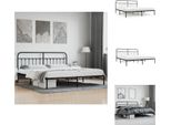 Vidaxl Struttura Letto Con Testiera In Metallo Nero 200X200 Cm - Letti E Strutture Letto