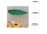 Vidaxl Mezzo Ombrellone Con Asta 180X90 Cm Verde - Ombrelloni E Tende Da Sole