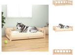Vidaxl Letto Per Cani 105,5X75,5X28 Cm In Legno Massiccio Di Pino - Letti Per Cani