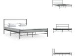 Vidaxl Struttura Letto In Metallo Grigio 140×200 Cm - Letti E Strutture Letto