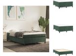 Vidaxl Letto A Molle Verde Scuro 140X190 Cm In Velluto - Letti E Strutture Letto