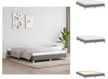 Vidaxl Struttura Letto Grigio Scuro 140X200 Cm In Tessuto - Letti E Strutture Letto