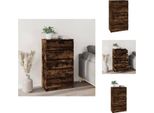 Vidaxl Cassettiera In Rovere Fumé 60X36X103 Cm Materiale A Base Di Legno - Cassettiere
