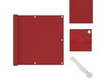Vidaxl Schermo Privacy Per Balcone Rosso 90X500 Cm Tessuto Oxford - Ombrelloni E Tende Da Sole