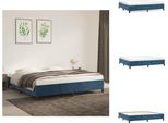 Vidaxl Struttura Letto In Velluto Blu Scuro 200X200 Cm - Letti E Strutture Letto